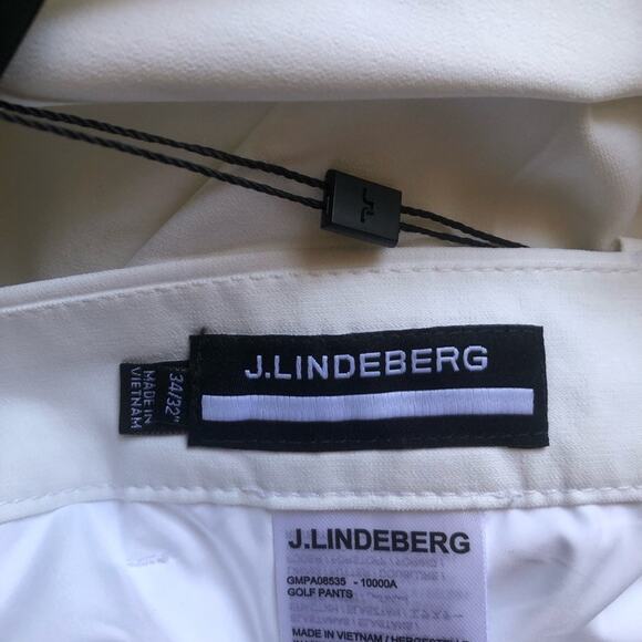 J.Lindeberg White Golf Pants Flat Front Straight Leg Men's Size 34/32" NWT - Picture 11 of 15
